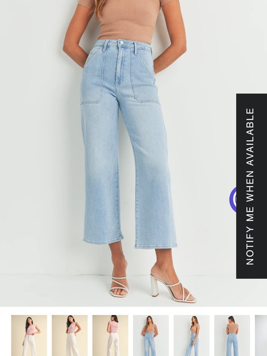 Just Black Denim Denim - The Patch Pocket Wide Leg High Waist Light Denim (Sold out online!)